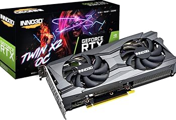 INNO3D 3060Ti LHRグラフィックボード デュアルファン Amazon | INNO3D nVidia GeForce RTX 3060 Ti GPU Twin X2 LHR
